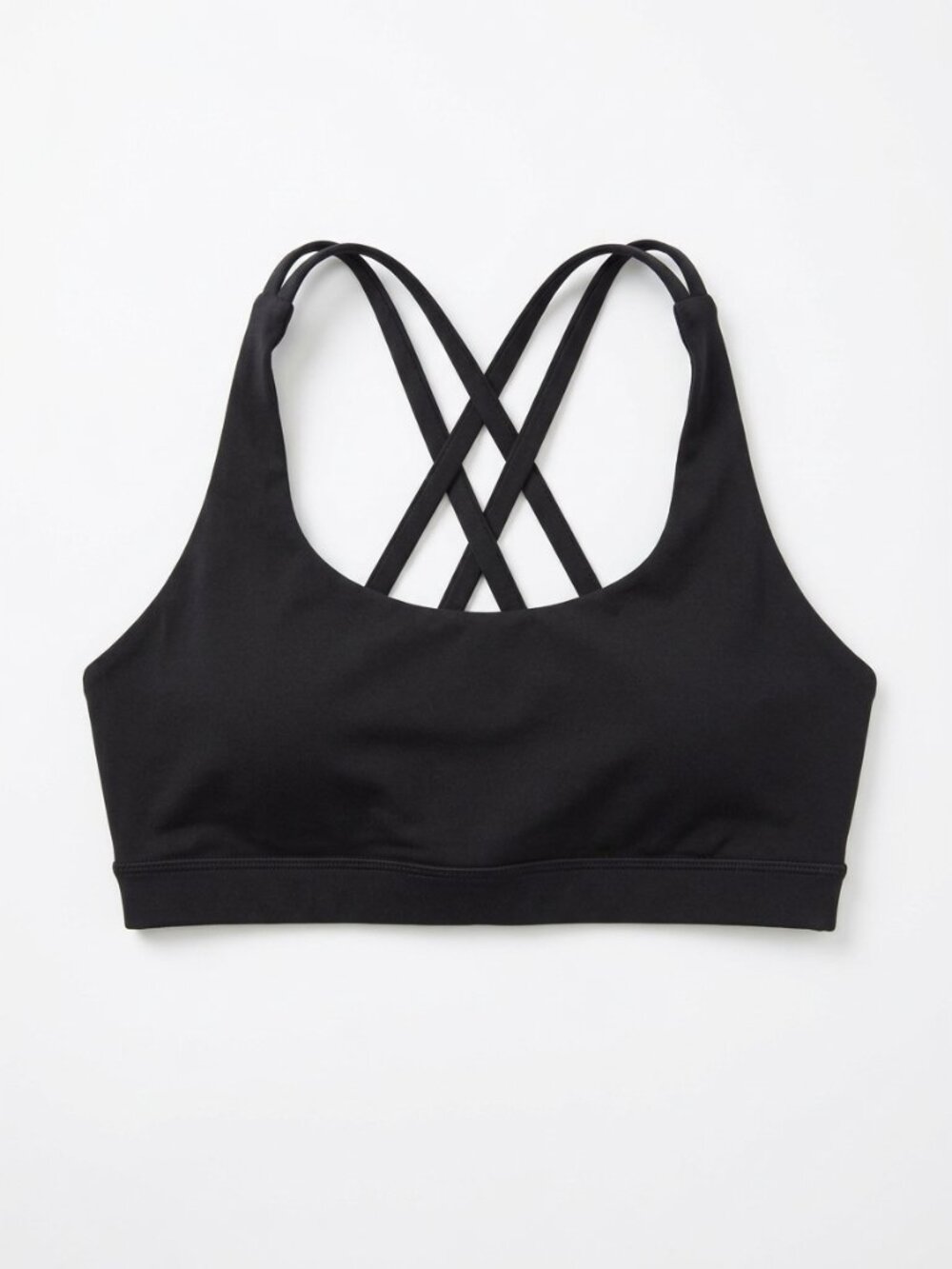 Lululemon Black Energy Bra Strappy Back Sports Bra Size 6 / M